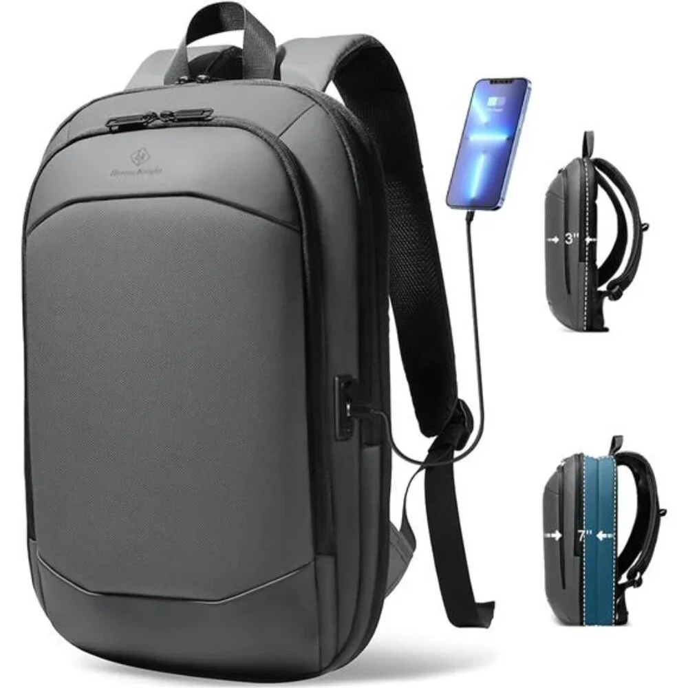 hk Business Backpack for Men 17 Inch Dark Grey - Picture 1 of 7